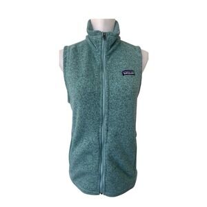 Patagonia Better Sweater Vest Full Zip Womens Medium Teal Blue